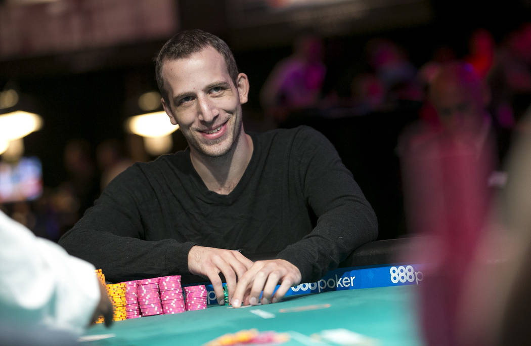 Benny Glaser of England plays a hand during the World Series of Poker on Monday, June 26, 2017, at the Rio hotel-casino, in Las Vegas. (Richard Brian/Las Vegas Review-Journal) @vegasphotograph
