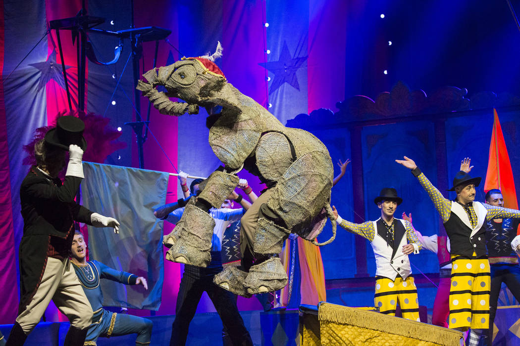 The puppet elephant Peanut, shown during a performance of "Circus 1903" at The Theater at Madison Square Garden on April 6, 2017. (Scott Levy/Madison Square Garden).