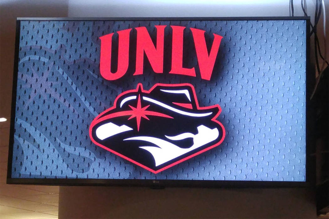 UNLV unveils new spirit logo Wednesday, June 28, 2017. (Mark Anderson/Las Vegas Review-Journal)