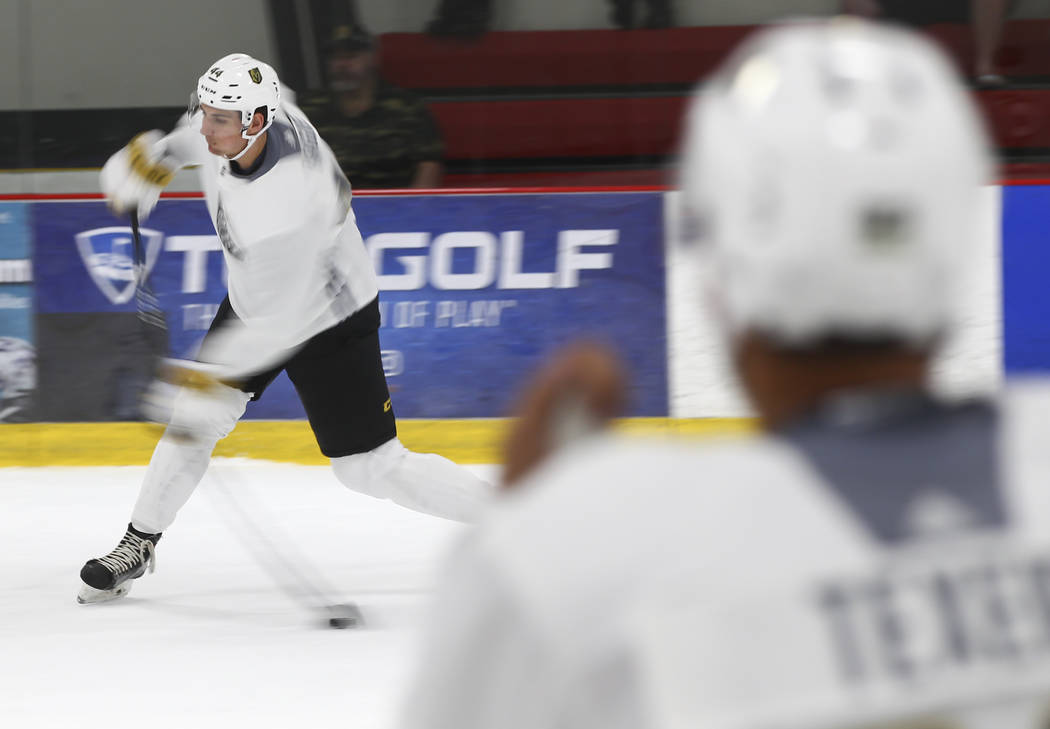 Vegas Golden Knights' Nicolas Hague during the team's development camp at Las Vegas Ice Center on Wednesday, June 28, 2017. Chase Stevens Las Vegas Review-Journal @csstevensphoto