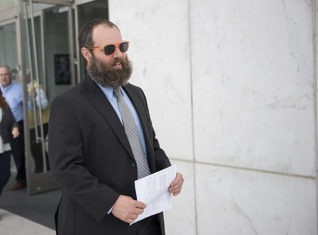 Defendant Brian Jones is seen outside the Lloyd George Federal Courthouse in Las Vegas on Wednesday, May 20, 2015. (Martin S. Fuentes/Las Vegas Review-Journal)