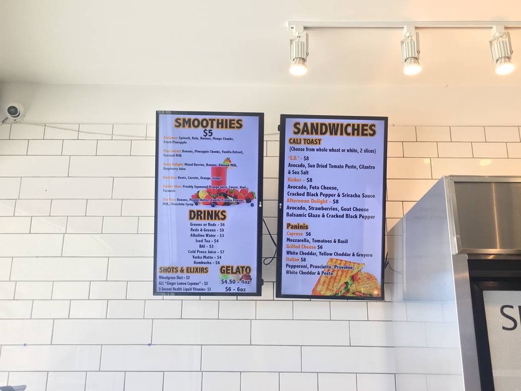 Smooth Eats (124 S 6th St #160) offers smoothies, avocado toasts and panini sandwiches. Janna Karel Las Vegas Review-Journal