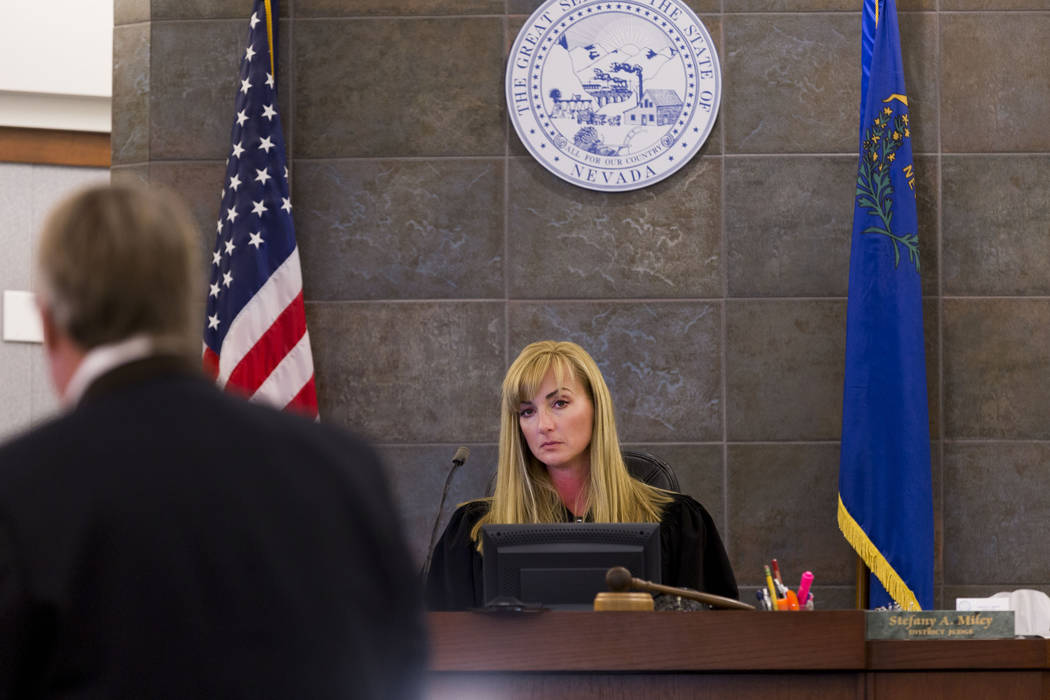 Judge Stefany A. Miley during Thomas Randolph's trial at the Regional Justice Center in Las Vegas, Thursday, June 29, 2017. Elizabeth Brumley Las Vegas Review-Journal