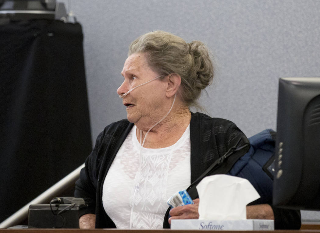 Dorothy Arlene Randolph, mother of defendant Thomas Randolph, testifies during Randolph's trial at the Regional Justice Center in Las Vegas, Thursday, June 29, 2017. Elizabeth Brumley Las Vegas Re ...