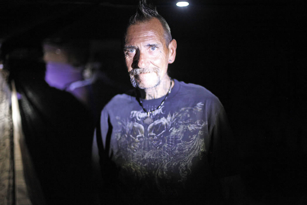 &quot;Spike&quot; at his encampment inside a flood tunnel on Tuesday, May 16, 2017, in Las Vegas. Rachel Aston Las Vegas Review-Journal @rookie__rae
