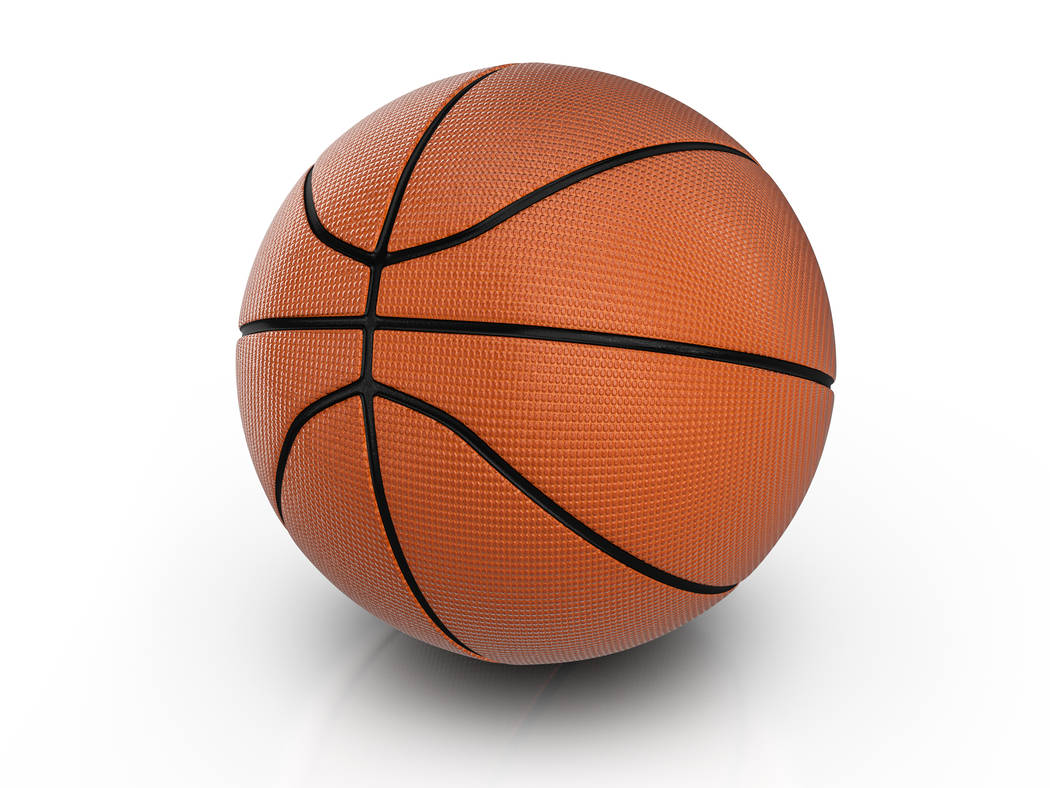 Basketball ball on a white background. 3D illustration.