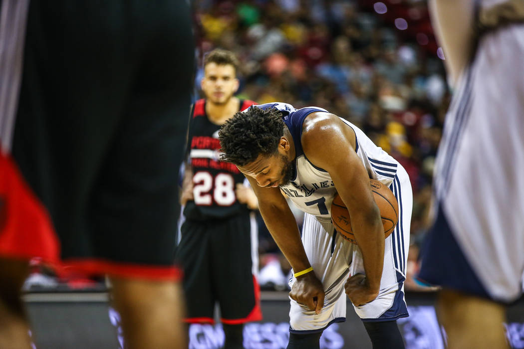 Memphis Grizzlies player Wayne Selden Jr. during the NBA Summer League semifinal basketball game at Thomas and Mack Center on Sunday, July 16, 2017, in Las Vegas.