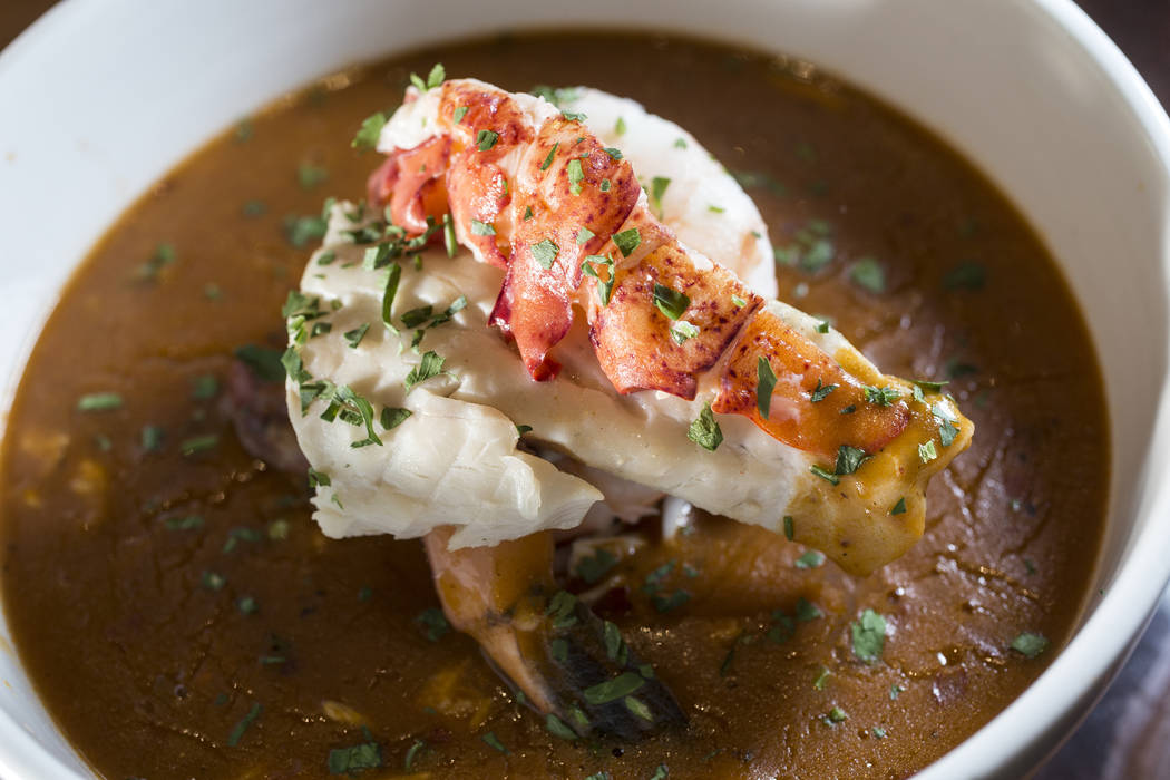 The All In Classic Pan Roast, with tomato, cream, brandy and creole at Oyster Bar on Wednesday, June 29, 2017, at the Hard Rock hotel-casino, in Las Vegas. Benjamin Hager Las Vegas Review-Journal ...