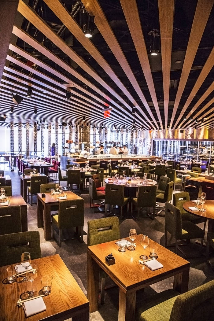 The dining room at Zuma at The Cosmopolitan Las Vegas. (Benjamin Hager/Las  Vegas Review-Journal) @benjaminhphoto