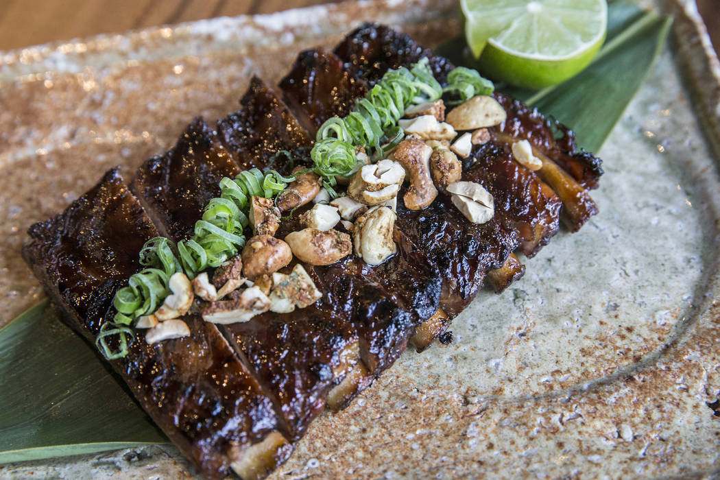 The dining room at Zuma at The Cosmopolitan Las Vegas. (Benjamin Hager/Las  Vegas Review-Journal) @benjaminhphoto