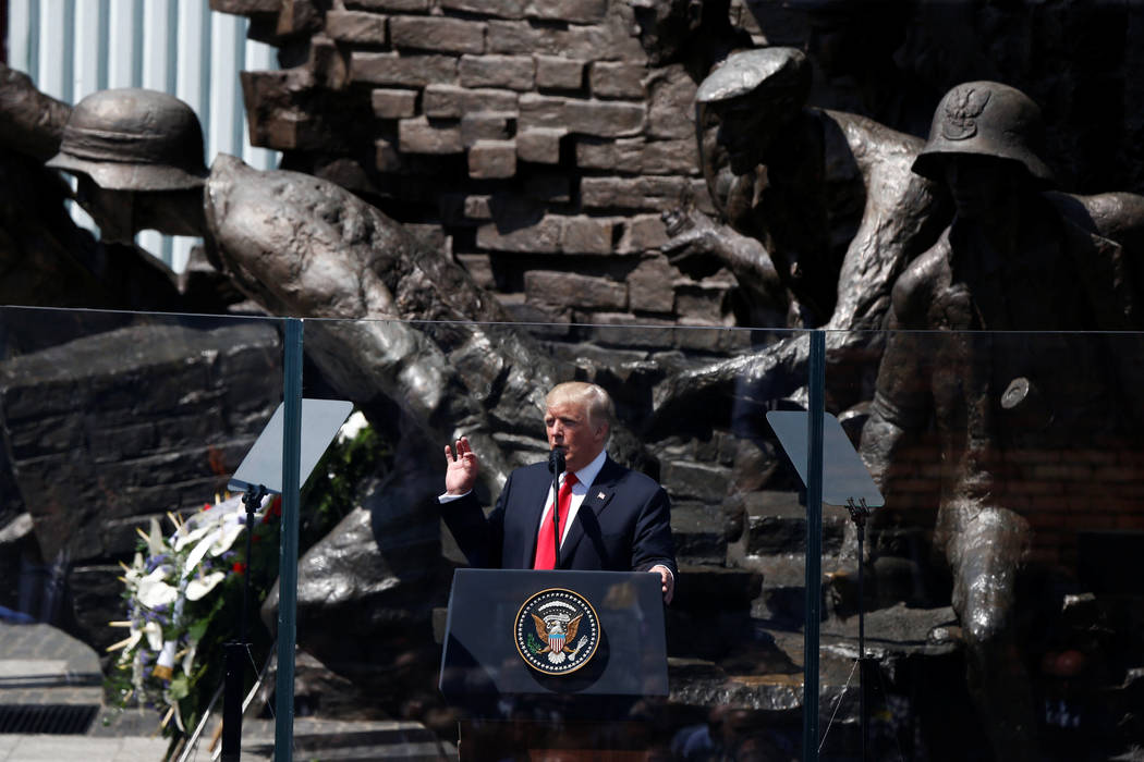 US. President Donald Trump gives a public speech at Krasinski Square, in Warsaw, Poland July 6, 2017. REUTERS/Kacper Pempel