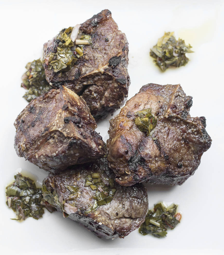 Lamb chops at Hawthorn Grill on Friday, July 7, 2017, at J.W. Marriott, in Las Vegas. Benjamin Hager Las Vegas Review-Journal @benjaminhphoto
