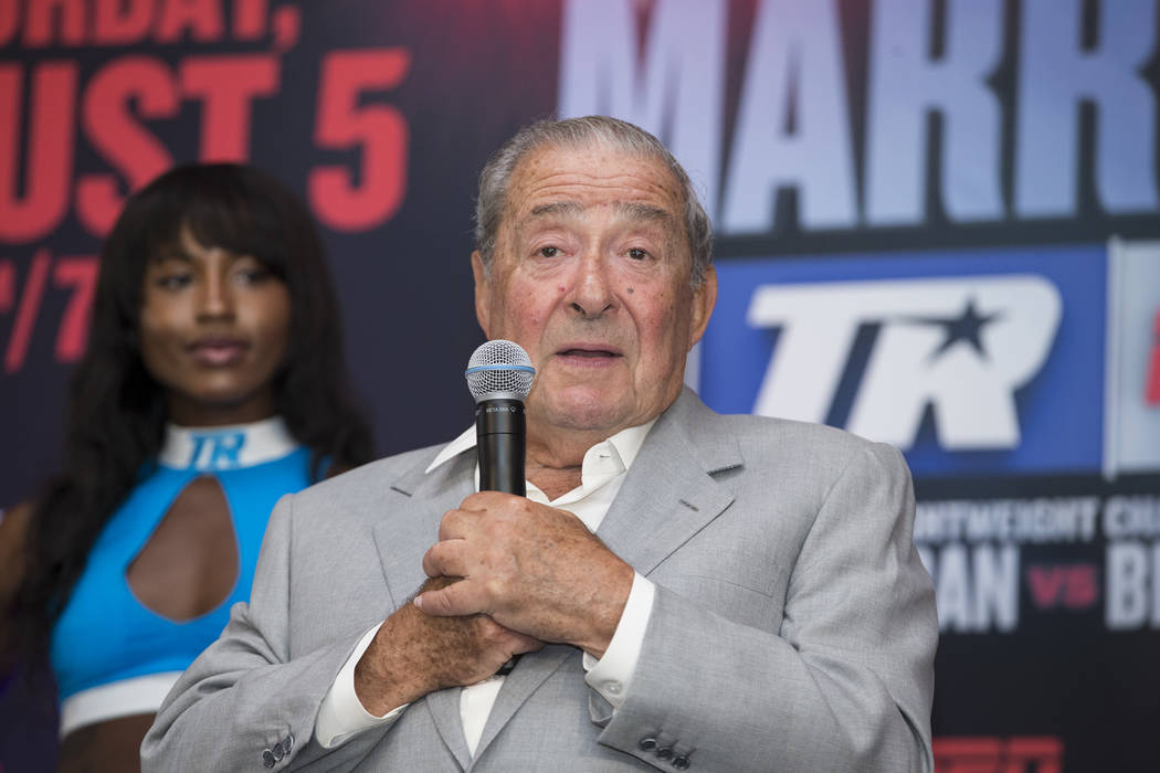 CEO of Top Rank Bob Arum during a boxing press conference in Los Angeles, Calif., on Wednesday, July 12, 2017. Erik Verduzco Las Vegas Review-Journal @Erik_Verduzco