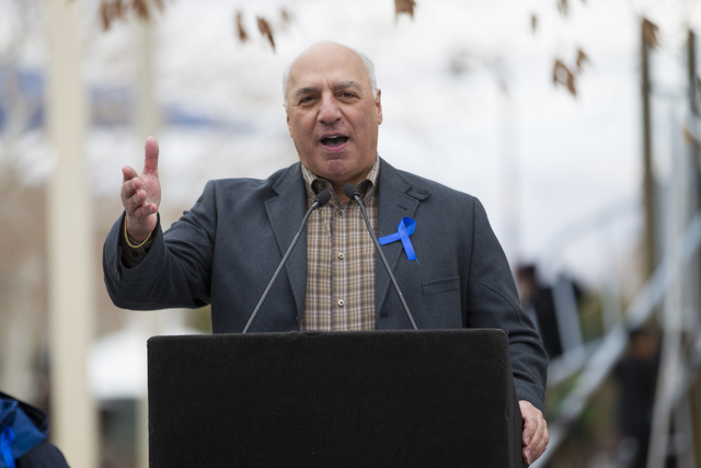 Las Vegas Councilman Anthony Stavros speaks during the Annual Nevada Law Enforcement Appreciation Day at the Police Memorial Park on Saturday, Jan. 7, 2017, in Las Vegas. (Erik Verduzco/Las Vegas ...