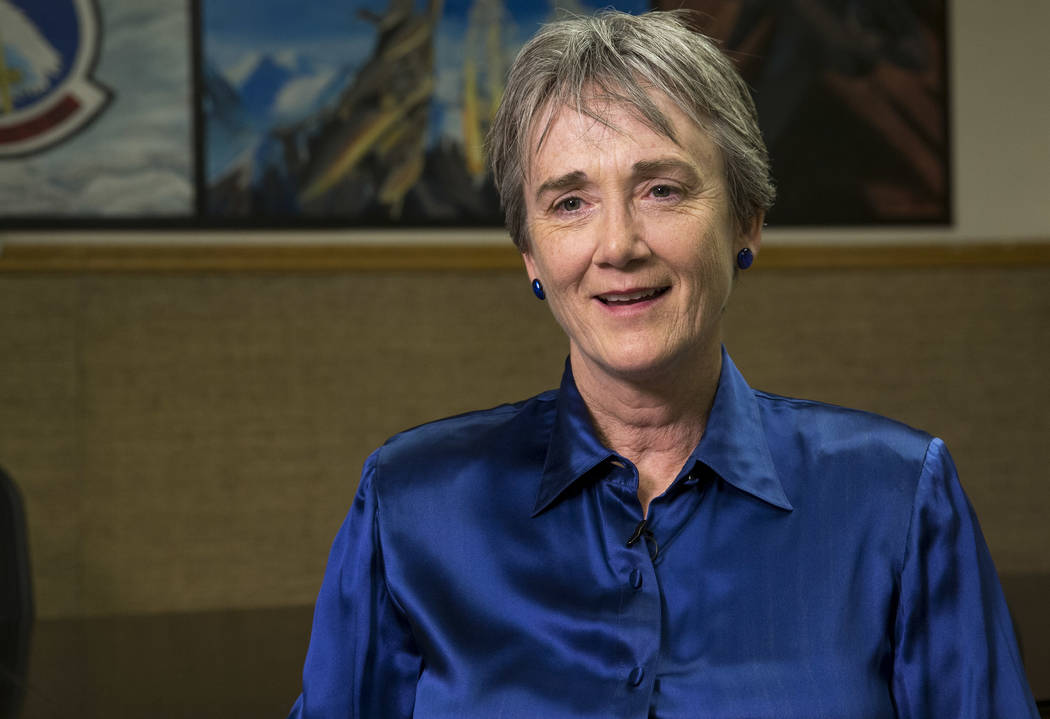 Secretary of the Air Force Heather Wilson during an interview with the Las Vegas Review-Journal at Nellis Air Force Base, Friday, July 21, 2017. Richard Brian Las Vegas Review-Journal @vegasphotograph