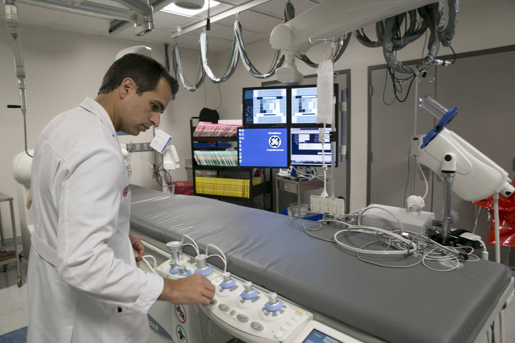 Interventional Cardiologist Dr. Georges Tanbe at the Catheterization Laboratory "Cath Lab" of Spring Valley Hospital Medical Center in  Las Vegas, Tuesday, July 11, 2017. (Gabriella Angotti-Jones/ ...