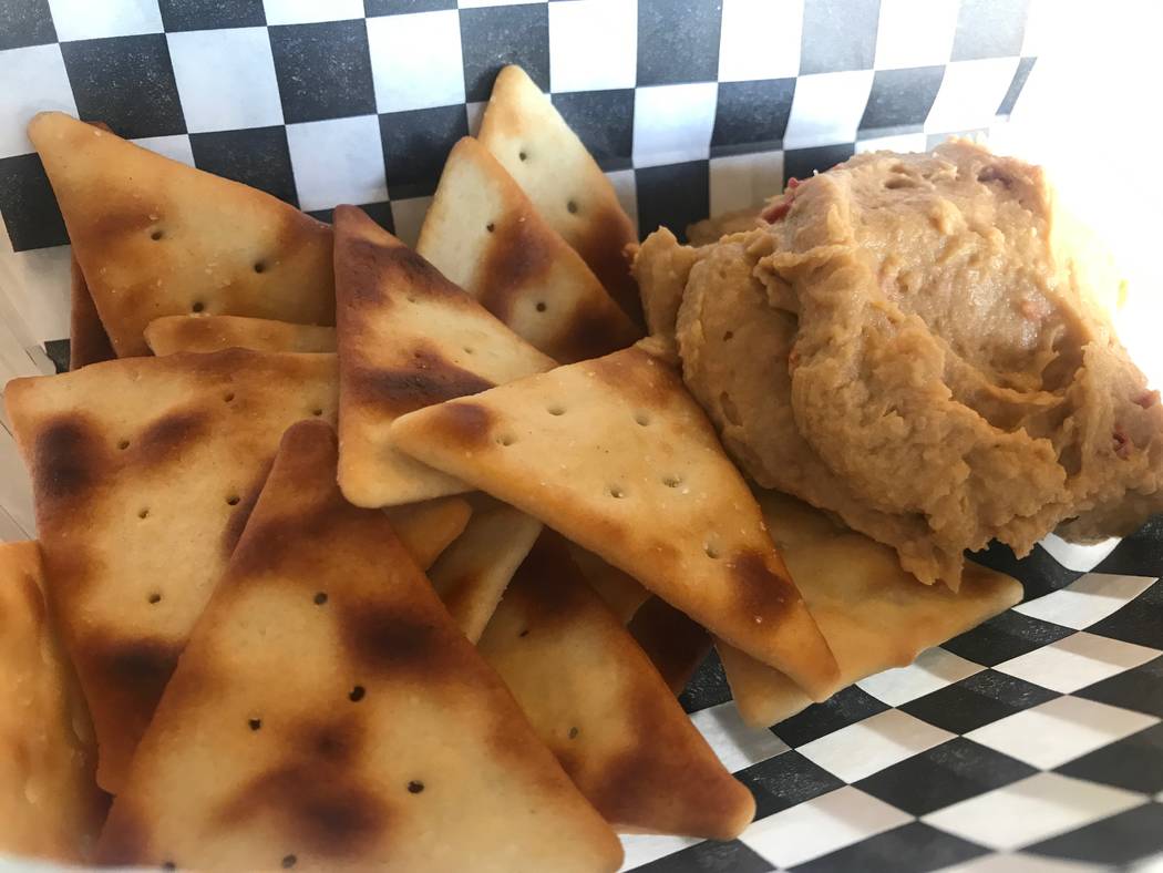 Hummus and pita chips are served on July 7 at Chess House Cafe, 6430 W. Lake Mead Blvd. #160. (Kailyn Brown/View) @KailynHype