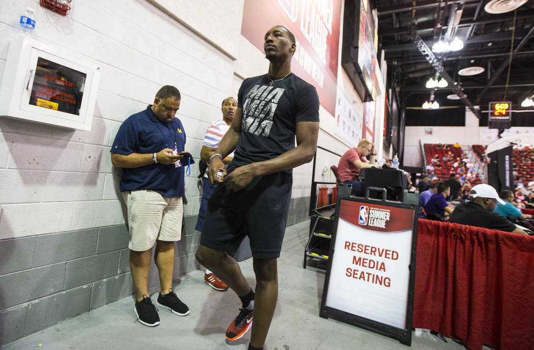 Miami Heat's Bam Adebayo at the NBA Summer League at the Cox Pavilion in Las Vegas on Wednesday, July 12, 2017. Chase Stevens Las Vegas Review-Journal @csstevensphoto