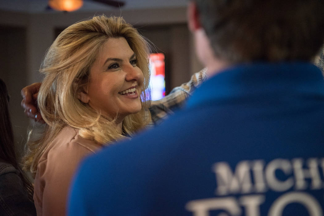 Las Vegas City Council Ward 6 candidate Michele Fiore holds her election night party in her home on Tuesday, June 13, 2017 in Las Vegas. (Morgan Lieberman/Las Vegas Review-Journal)