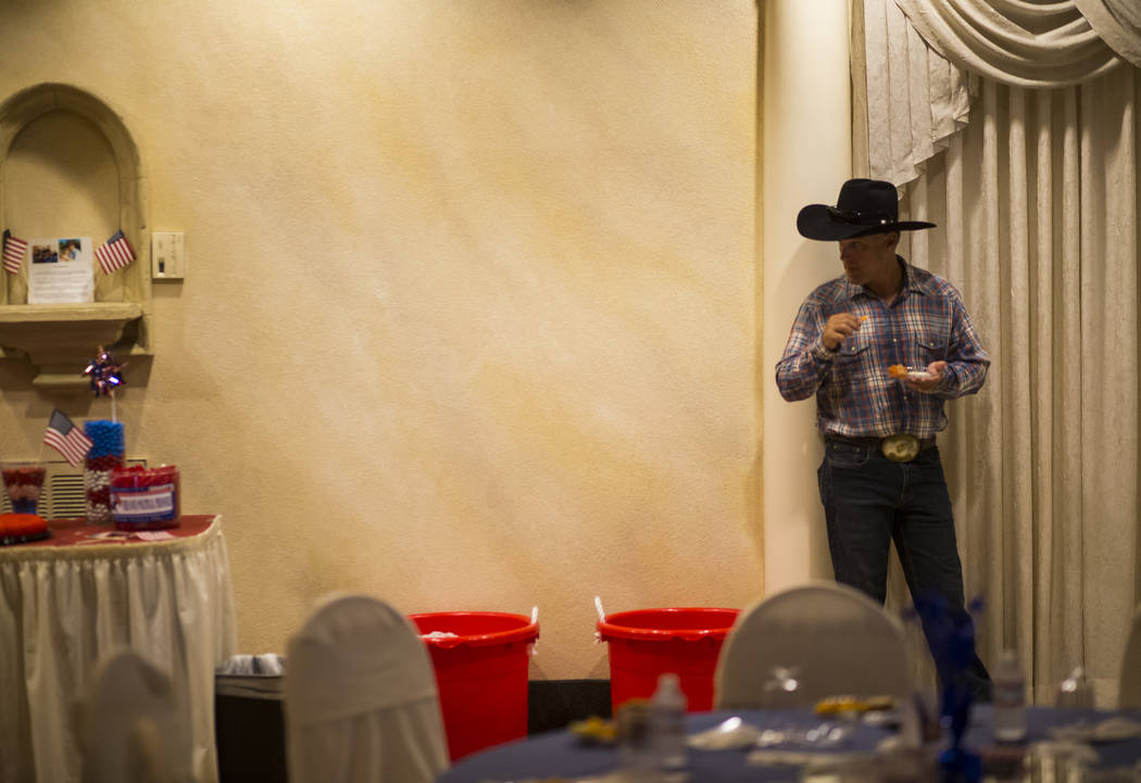 An attendee at a fundraising event in support of the Bundy family at Rainbow Gardens in Las Vegas on Saturday, July 15, 2017. Chase Stevens Las Vegas Review-Journal @csstevensphoto
