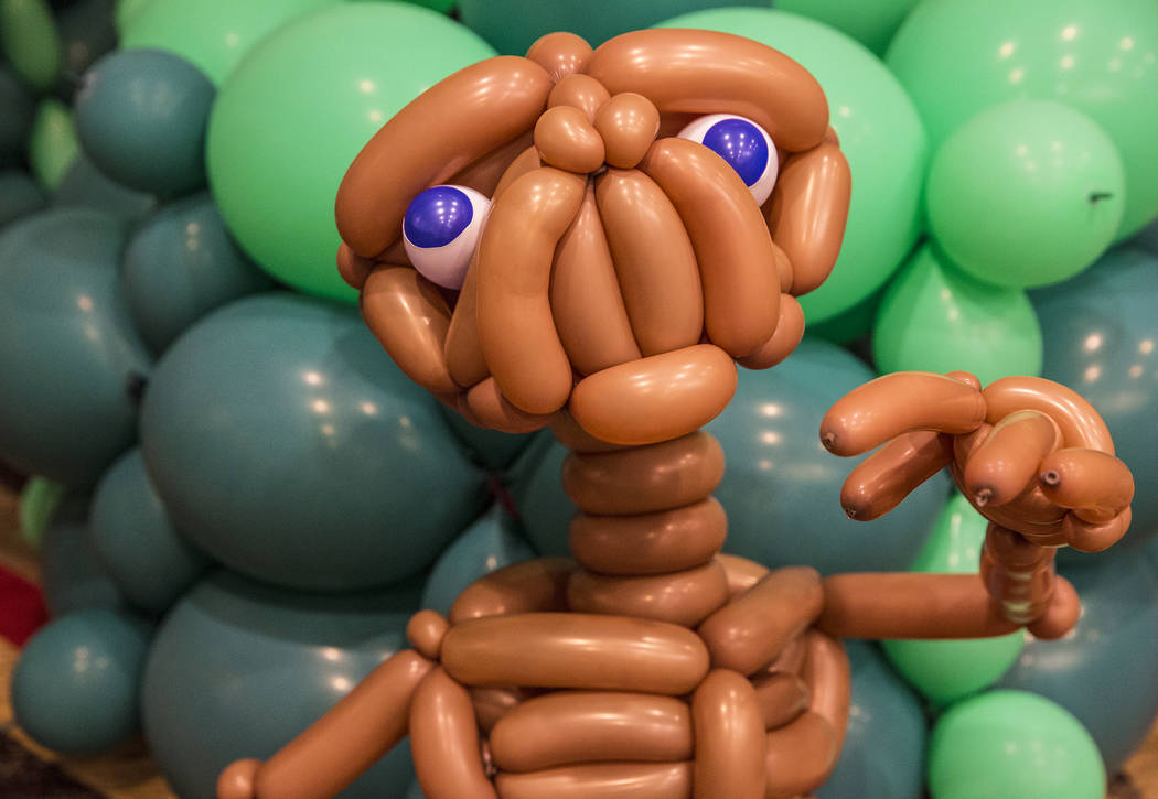 A balloon art version of E.T. during the Bling Bling Jam Balloon Convention on Tuesday, July 25, 2017, at the Golden Nugget hotel-casino, in Las Vegas. Benjamin Hager Las Vegas Review-Journal @ben ...
