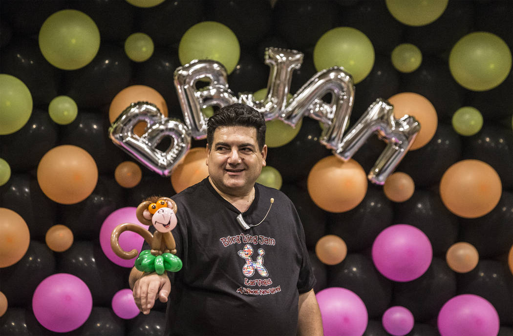 Fabrizio Bolzoni leads a balloon art class during the Bling Bling Jam Balloon Convention on Tuesday, July 25, 2017, at the Golden Nugget hotel-casino, in Las Vegas. Benjamin Hager Las Vegas Review ...