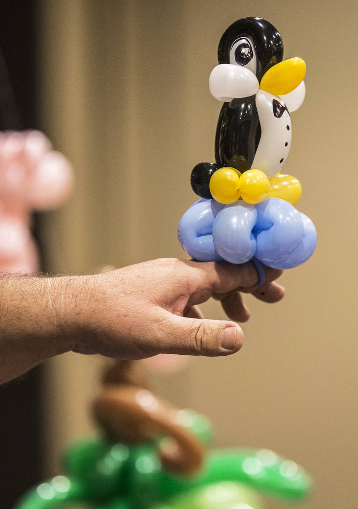 Penguin balloon art at the Bling Bling Jam Balloon Convention on Tuesday, July 25, 2017, at the Golden Nugget hotel-casino, in Las Vegas. Benjamin Hager Las Vegas Review-Journal @benjaminhphoto