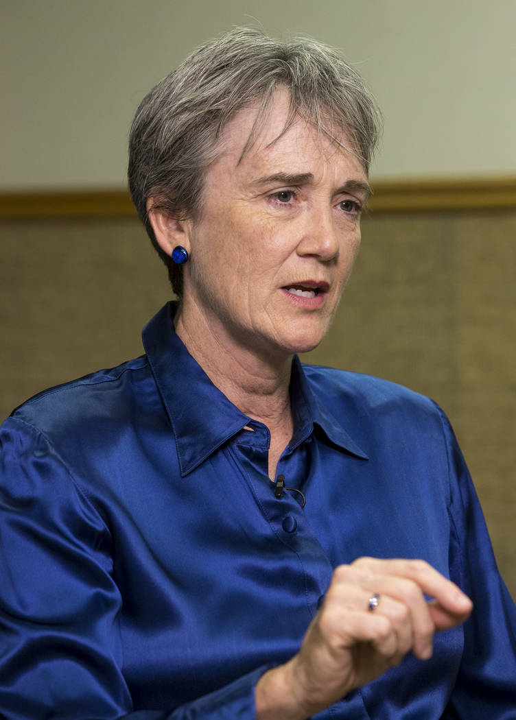 Secretary of the Air Force Heather Wilson during an interview with the Las Vegas Review-Journal at Nellis Air Force Base, Friday, July 21, 2017. Richard Brian Las Vegas Review-Journal @vegasphotograph