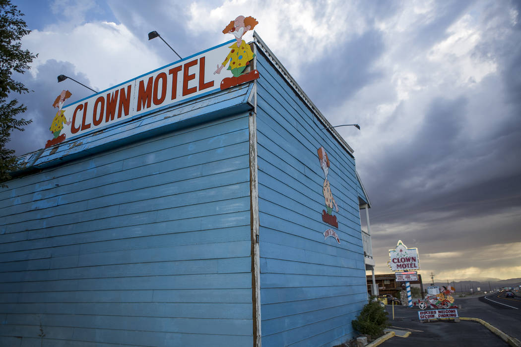 The Clown Motel on Main Street in Tonopah on Tuesday, July 25, 2017. The Clown is currently for sale with the condition that the new owner must keep the clown theme.  Patrick Connolly Las Vegas Re ...