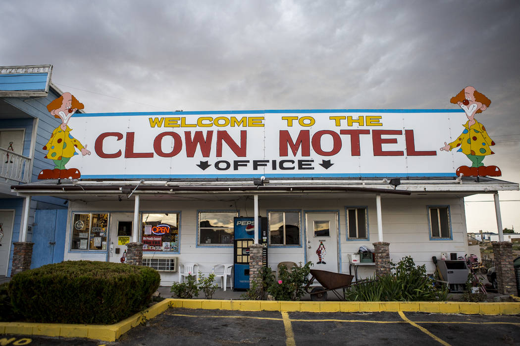 The office of the Clown Motel in Tonopah on Tuesday, July 25, 2017. The Clown is currently for sale with the condition that the new owner must keep the clown theme.  Patrick Connolly Las Vegas Rev ...