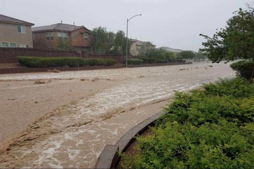 Iron Mountain Road in northwest Las Vegas, Tuesday morning, July 25, 2017. (Meagan Kenniston/Facebook)