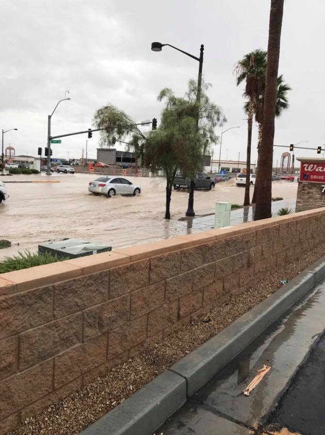 Farm Road and Durango Drive in northwest Las Vegas, Tuesday, July 25,2017. (Ashley Gonzales/Facebook)