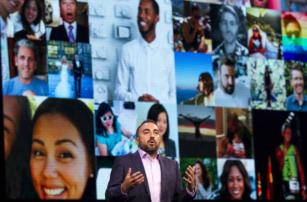 Alex Stamos, chief security officer at Facebook, gives a keynote during the Black Hat information security conference at Mandalay Bay, Wednesday, July 26, 2017, In Las Vegas.