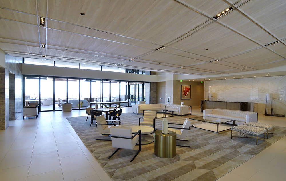 Interior designer Todd-Avery Lenahan of international design firm Tal Studio, gave the Ascaya clubhouse a fresh, modern look. (Bill Hughes Real Estate Millions)