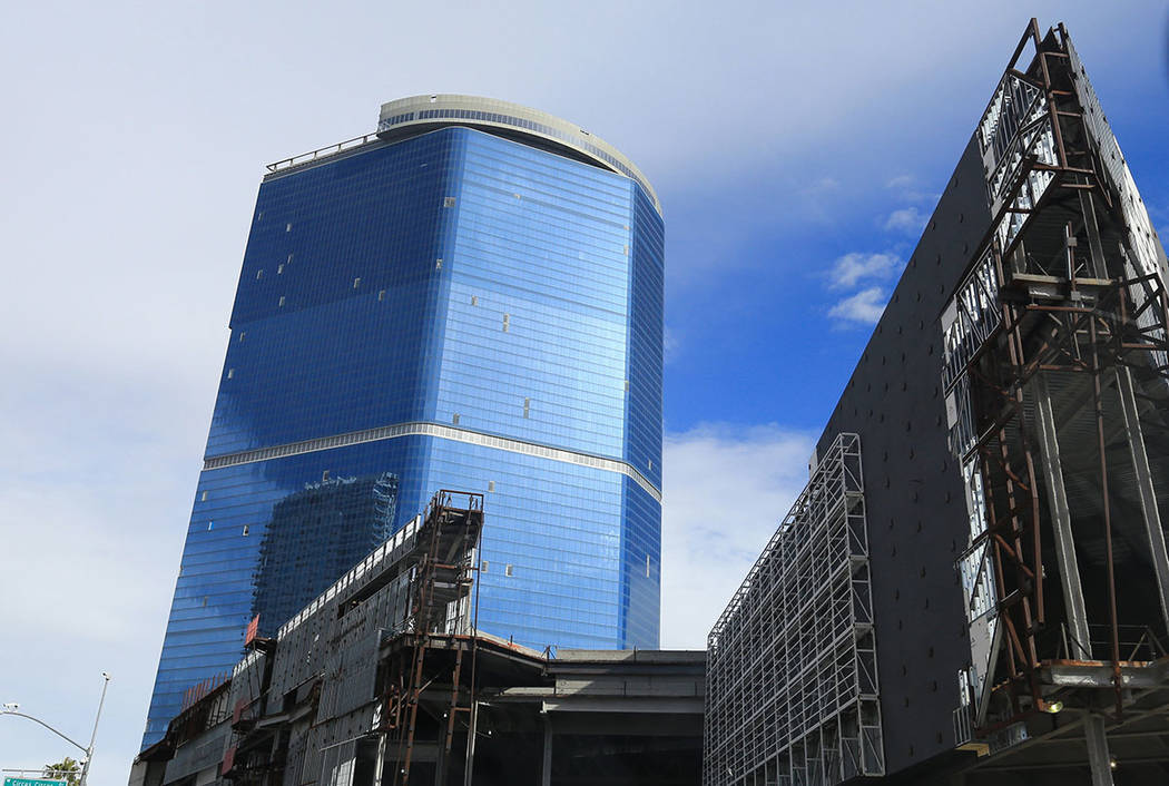 The unfinished Fontainebleau is seen in Las Vegas in 2016. (Las Vegas Review-Journal)