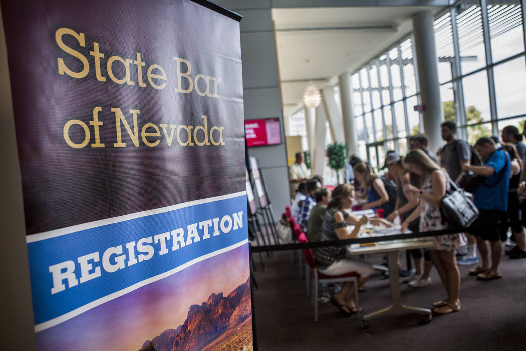 People register for the Nevada bar exam in the Student Union at UNLV on Monday, July 24, 2017.  Patrick Connolly Las Vegas Review-Journal @PConnPie