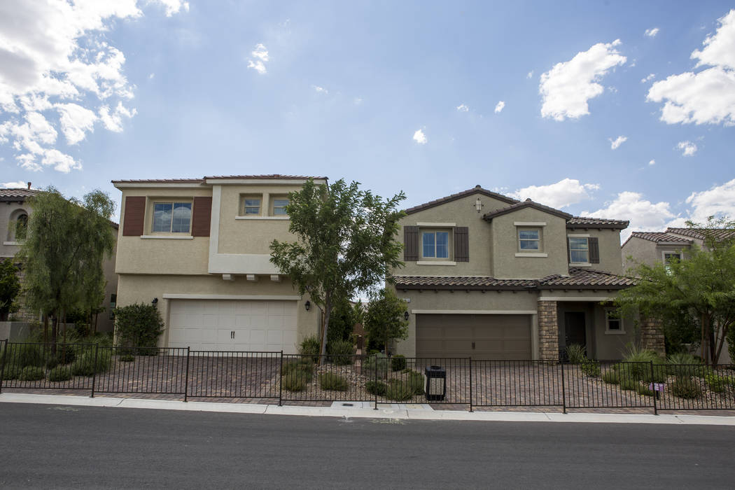 Model homes in the Century Communities project in southwest Las Vegas on Wednesday, Aug. 9, 2017.  Patrick Connolly Las Vegas Review-Journal @PConnPie