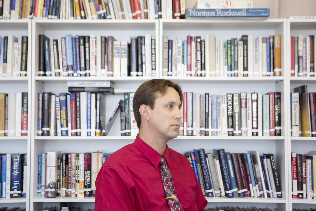 Daniel Honchariw speaks with a reporter at Nevada Policy Research Institute on Tuesday, Aug. 1, 2017 in Las Vegas. Bridget Bennett Las Vegas Review-Journal @bridgetkbennett