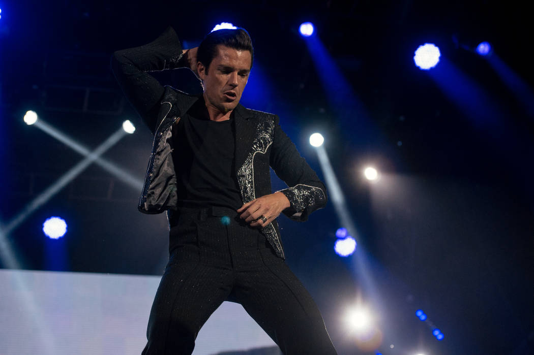 On July 31, the Las Vegas welcomed alternative rock band, The Killers, back to their hometown during a special pop-up performance at Caesars Palace on the Las Vegas Strip. (Rob Loud )