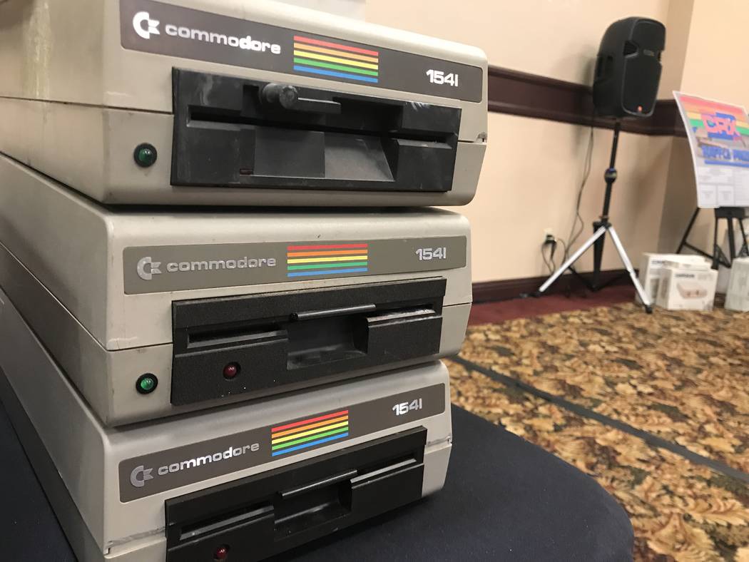 Commodore gadgets are shown on July 29, 2017 at the Commodore Retro Expo at Alexis Park Resort, 375 E. Harmon Ave. (Kailyn Brown/ View) @KailynHype