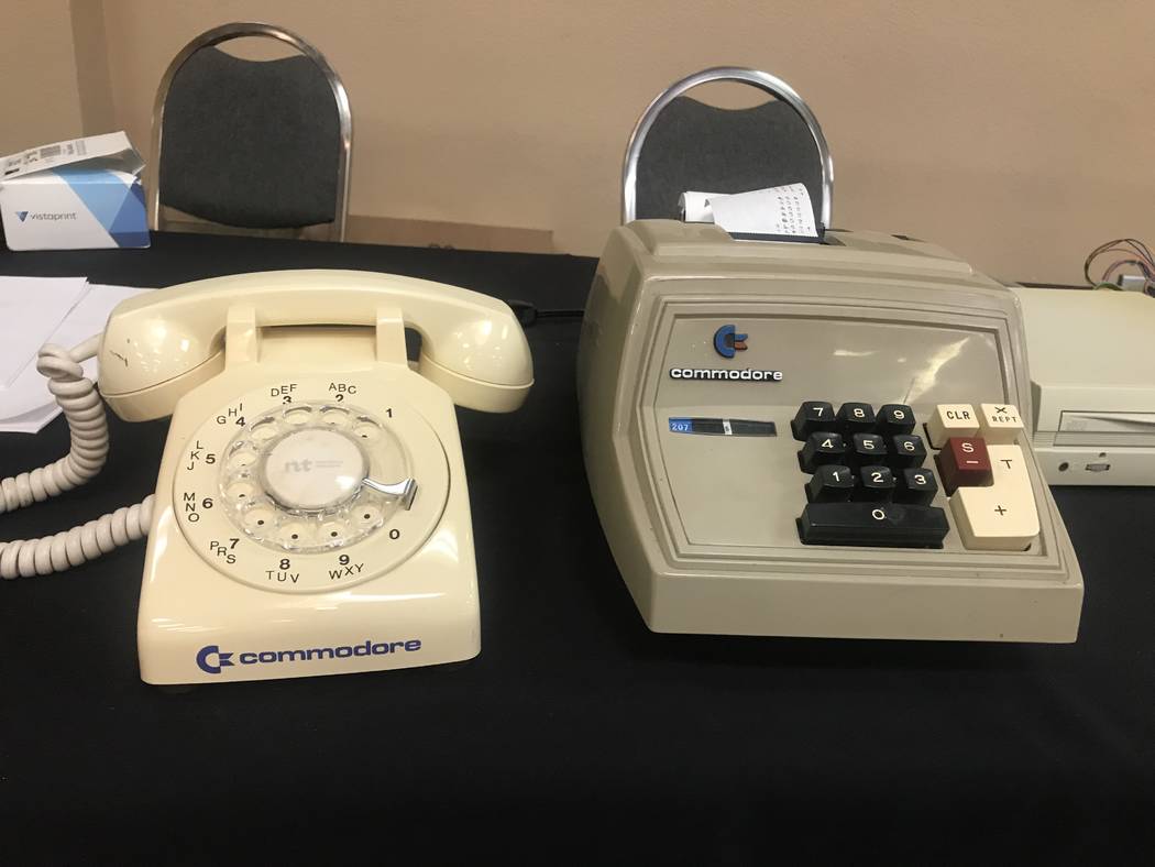 Commodore gadgets are shown on July 29, 2017 at the Commodore Retro Expo at Alexis Park Resort, 375 E. Harmon Ave. (Kailyn Brown/ View) @KailynHype