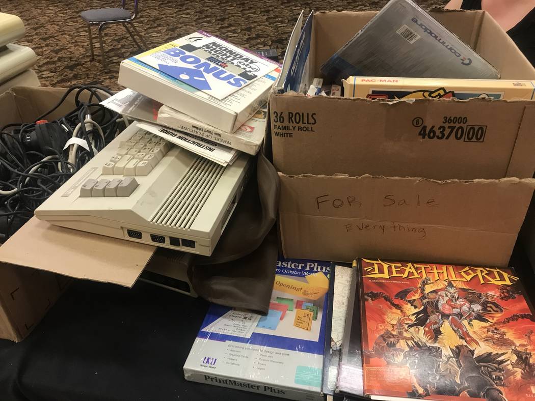 Retro technology products were sold on July 29, 2017 at the Commodore Retro Expo at Alexis Park Resort, 375 E. Harmon Ave. (Kailyn Brown/ View) @KailynHype
