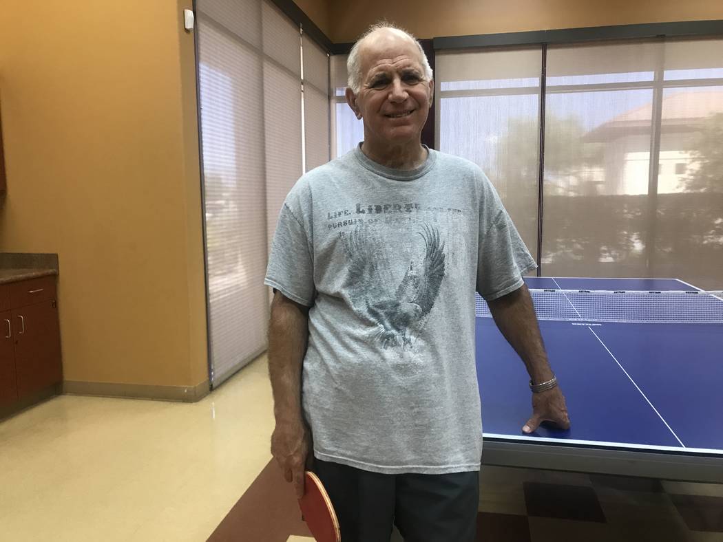 Sun City Aliante ping pong club organizer Mike Long during a gathering on July 2, 2017 at the community center, 7390 N. Aliante Parkway. (Kailyn Brown/ View) @KailynHype