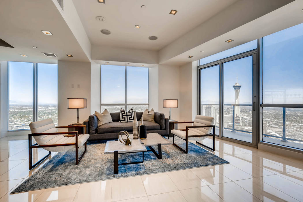 Nearly two years ago, San Diego-based Pathfinder Properties acquired 64 of the unsold units in the Sky Las Vegas. It remodeled those units and placed them on the market. (Char Luxury Real Estate)