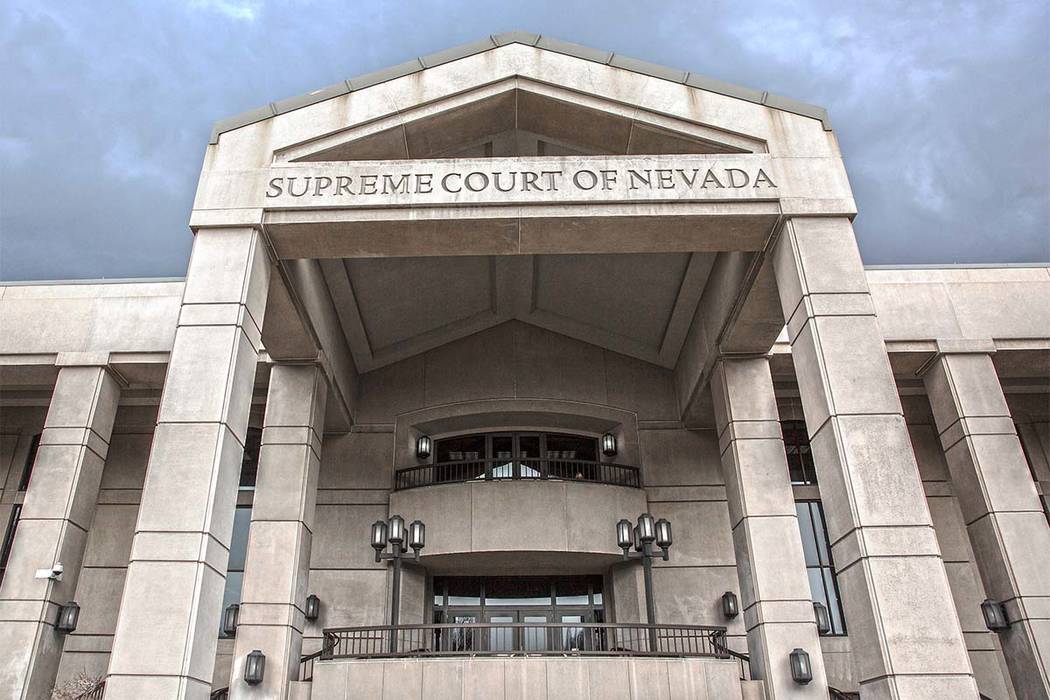 The exterior of the Supreme Court of Nevada on Thursday, Feb. 9, 2017, in Carson City. (Benjamin Hager/Las Vegas Review-Journal)