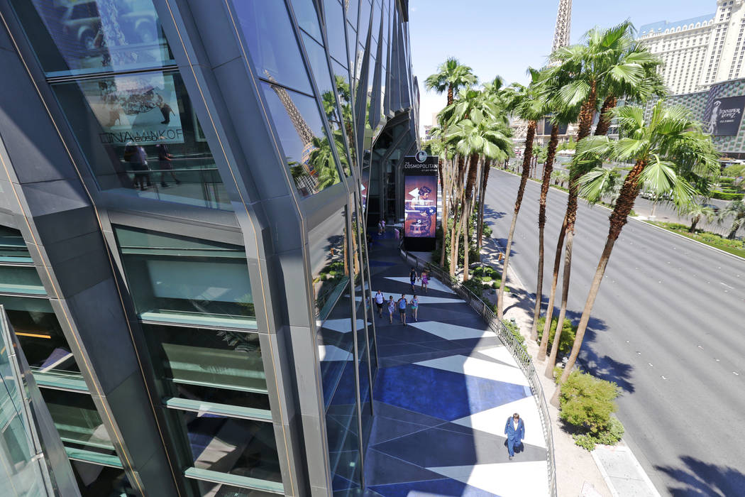 The front of The Cosmopolitan of Las Vegas on Monday Aug. 7, 2017, in Las Vegas. The Cosmopolitan is investing $100 million to upgrade rooms. Rachel Aston Las Vegas Review-Journal @rookie__rae