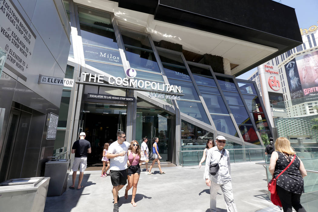 A side entrance of The Cosmopolitan of Las Vegas on Monday Aug. 7, 2017, in Las Vegas. The Cosmopolitan is investing $100 million to upgrade rooms. Rachel Aston Las Vegas Review-Journal @rookie__rae
