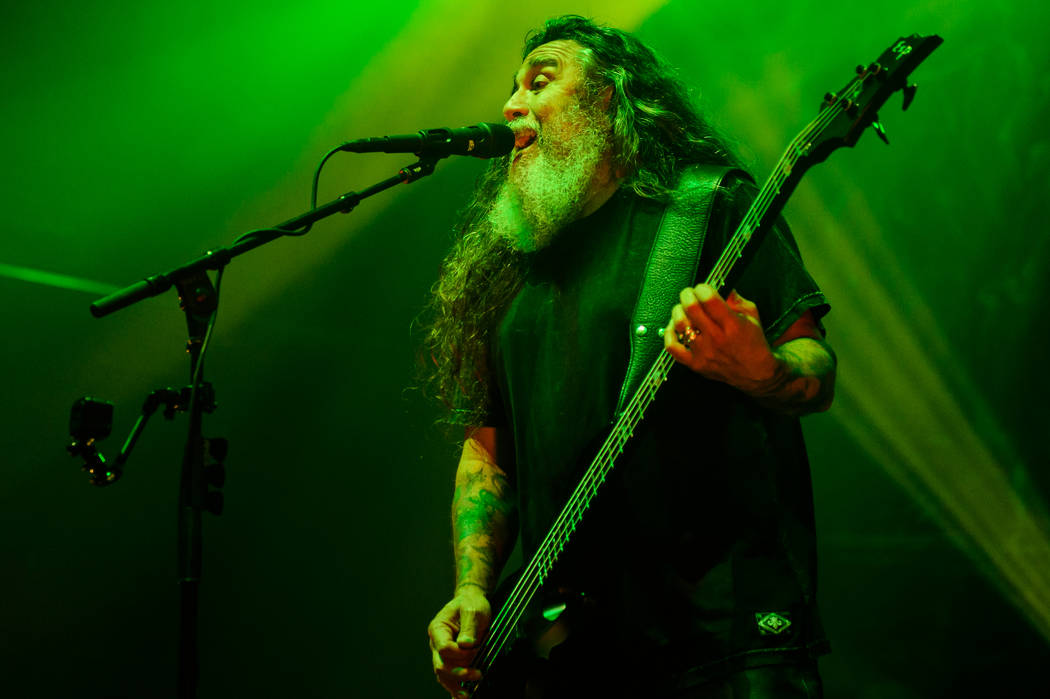 Slayer performs at the Hard Rock Hotel on Friday, Aug. 4, 2017 in Las Vegas. Brenton Ho