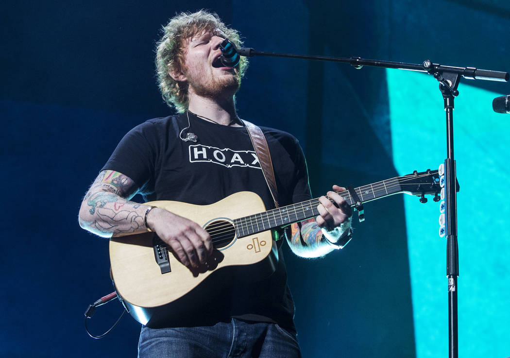 Ed Sheeran plays to a sold out crowd at T-Mobile Arena on Friday, Aug 4, 2017, in Las Vegas. Benjamin Hager Las Vegas Review-Journal @benjaminhphoto