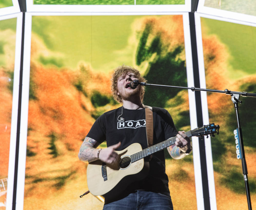 Ed Sheeran plays to a sold out crowd at T-Mobile Arena on Friday, Aug 4, 2017, in Las Vegas. Benjamin Hager Las Vegas Review-Journal @benjaminhphoto